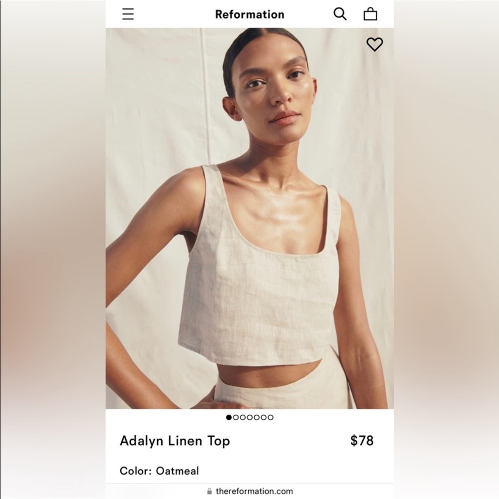 Reformation linen crop
